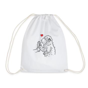 Valais black-nosed sheep sheep - Drawstring Bag - white - Front