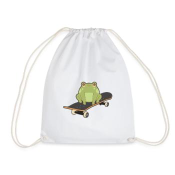 Drôle de grenouille Skateboard Cool Frog Lover Amphibian - Sac de sport léger - blanc - Devant