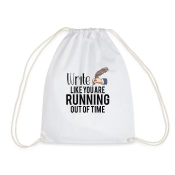 Author Writing Writer Literature - Drawstring Bag - white - Front