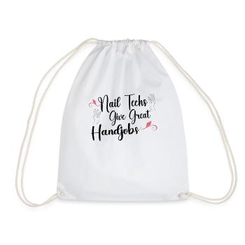 Nail Tech Nail Technician Manicurist Nails Artist - Drawstring Bag - white - Front