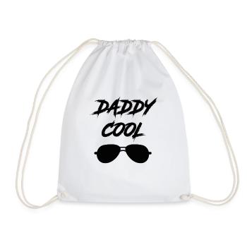 Daddy Cool Humor Joke Papa Father - Drawstring Bag - white - Front