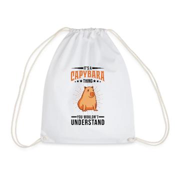 C’est un truc Capybara Wasserschwein Capibara - Sac de sport léger - blanc - Devant