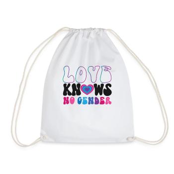 Bisexuel Bi Pride Flag Love Knows - Sac de sport léger - blanc - Devant