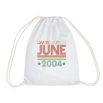 18ème anniversaire Juin millésime 2004 idée cadeau - Sac de sport léger - blanc - Devant
