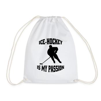Eishockey Geschenk Eishockeyteam Wintersport - Turnbeutel - Weiß - Vorne