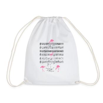 Flamingo Music Sheet Music Cadeau - Sac de sport léger - blanc - Devant
