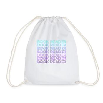 Book Readers Read Bookworm Retro - Drawstring Bag - white - Front