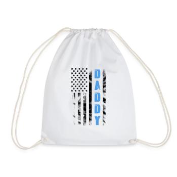 Dad Hero Shirt Son Father Daddy Husband Birthday - Drawstring Bag - white - Front