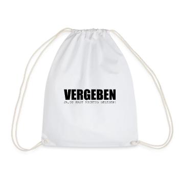 Vergeben ja du hast richtig gelesen - Turnbeutel - Weiß - Vorne
