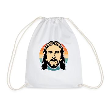 Novelty Vintage Pastor Priesthood Enthrone - Drawstring Bag - white - Front