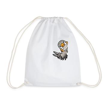 Oiseau pinson zèbre De côté - Sac de sport léger - blanc - Devant