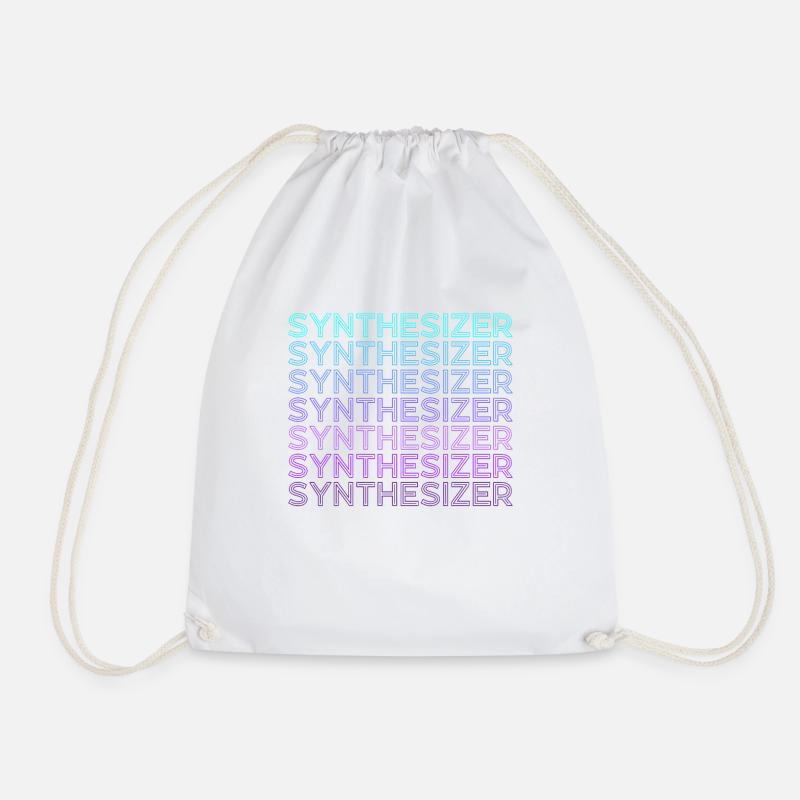 Synthesizer-Spieler Keyboarder Retro - Turnbeutel - Weiß