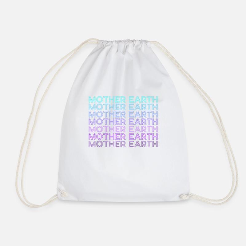 Système solaire de la Terre Mère Rétro - Sac de sport léger - blanc