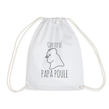 Certifié papa poule 2 - Sac de sport léger - blanc - Devant