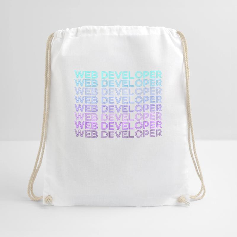 Web Developer Encoding Programming Retro Drawstring Bag