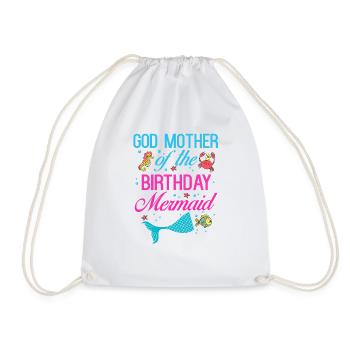 Hilarious Godparent Goddaughter Oceanid Sea-maid - Drawstring Bag - white - Front