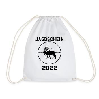 Jagdschein 2022 Jagd grünes Abitur - Turnbeutel - Weiß - Vorne