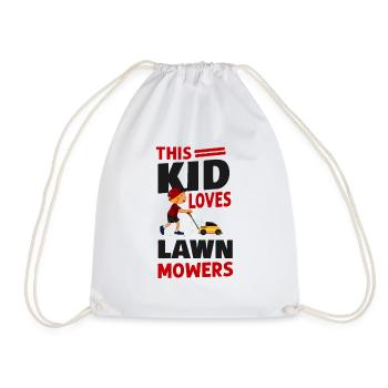 Lawn Mower Mowing Dad Father - Turnbeutel - Weiß - Vorne