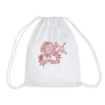 Quetzalcoatl Aztec Maya Serpent à plumes - Sac de sport léger - blanc - Devant