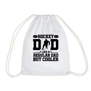 Fathers Day Hockey Dad - Drawstring Bag - white - Front