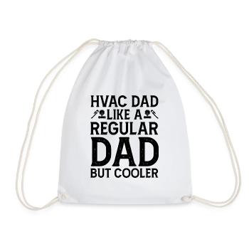 Fathers Day Cooler Hvac Dad - Drawstring Bag - white - Front