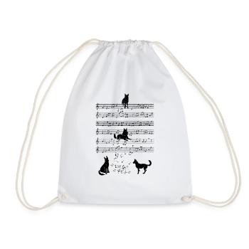 Cadeau de partition de musique de chien de berger belge - Sac de sport léger - blanc - Devant