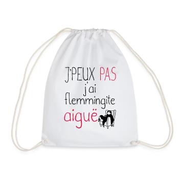 Je peux pas j'ai flemmingite aigüe cadeau humour - Sac de sport léger - blanc - Devant