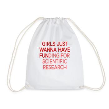 Women's Scientist Stem Girls Research Fund - Drawstring Bag - white - Front