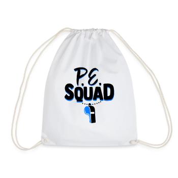 Physical Education Teacher Coach Gym PE Squad - Drawstring Bag - white - Front