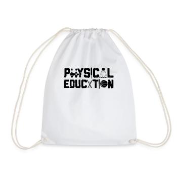 Physical Education PE Gym Teacher Coach - Drawstring Bag - white - Front