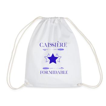 Cadeau femme Caissière formidable - Sac de sport léger - blanc - Devant
