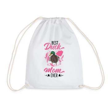 Best Duck Mom Ever Enten Mama - Drawstring Bag - white - Front