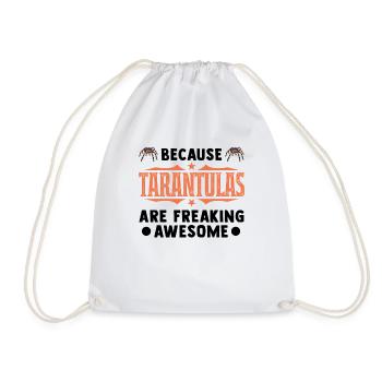 Because Tarantulas are freaking awesome Tarantel - Turnbeutel - Weiß - Vorne