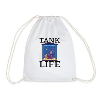 Aquaristik Aquarium Keeper Fishkeeper Salzwasser - Turnbeutel - Weiß - Vorne