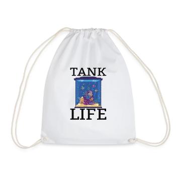 Aquaristik Aquarium Keeper Fishkeeper Salzwasser - Turnbeutel - Weiß - Vorne