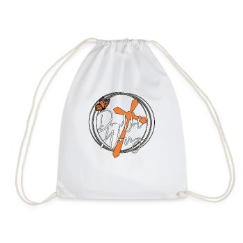 Fun Do Not Worry Positive Religious Christian Bles - Drawstring Bag - white - Front