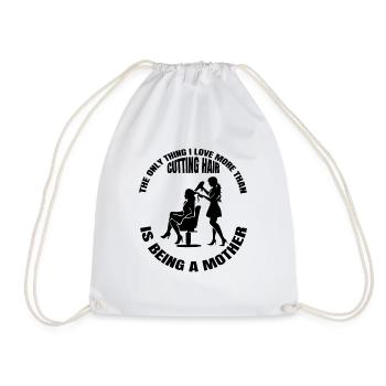 Frison Coiffeur Ciseaux Peigne Maman Ciseaux Mère - Sac de sport léger - blanc - Devant