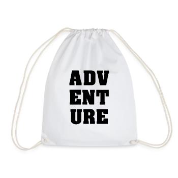 Adventure - Drawstring Bag - white - Front