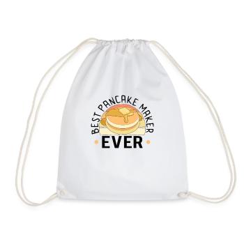 Pancake Maker Pancake Lover Funny Waffle - Drawstring Bag - white - Front
