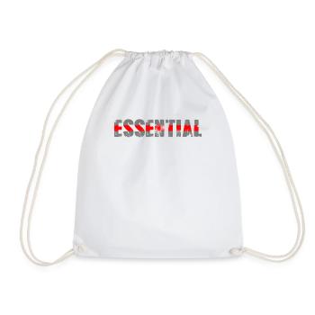Firefighter Essential Worker Thin Red Line Fireman - Drawstring Bag - white - Front