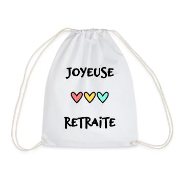 RETRAITE. BONNE RETRAITE. JOYEUSE RETRAITE - Sac de sport léger - blanc - Devant