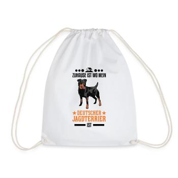 Deutscher Jagdterrier Zuhause - Turnbeutel - Weiß - Vorne