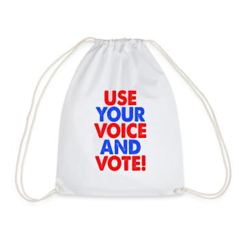 Vote Shirt Voting Rights USA Voter - Drawstring Bag - white - Front