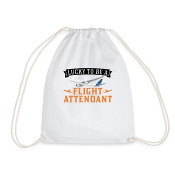 Chanceux d’être un agent de bord Flugbegleiter - Sac de sport léger - blanc - Devant