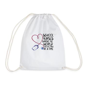 School Nurse Nursing Clinic Medical Stuff - Turnbeutel - Weiß - Vorne