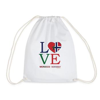 Perfect Flag love Morocco Norway Design - Drawstring Bag - white - Front