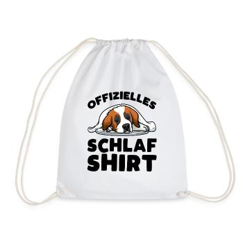 Offizielles Schlafshirt Bernhardiner - Turnbeutel - Weiß - Vorne
