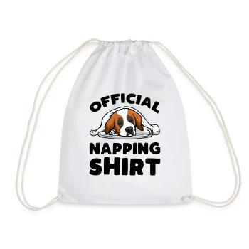 Offizielles Schlafshirt Bernhardiner - Turnbeutel - Weiß - Vorne