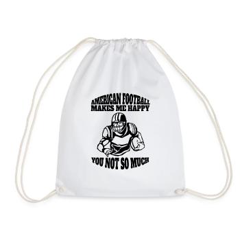 American Football Football Fan Football Coach - Drawstring Bag - white - Front