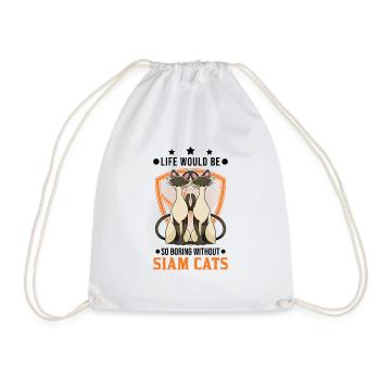 Life would be so boring without Siam Cats - Drawstring Bag - white - Front